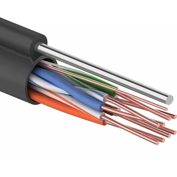 Кабель витая пара LANsens UTP, 4 пары Cat.5e, PE, outdoor messenger, master, 305м