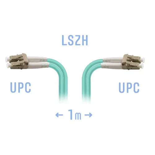 Патчкорд оптический B-Optix LC/UPC MM Duplex 1 метр
