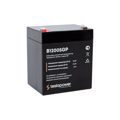 Свинцово-кислотный аккумулятор teslapower 12В 5Ач, серия GP