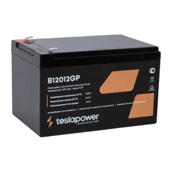 Свинцово-кислотный аккумулятор teslapower 12В 12Ач, серия GP
