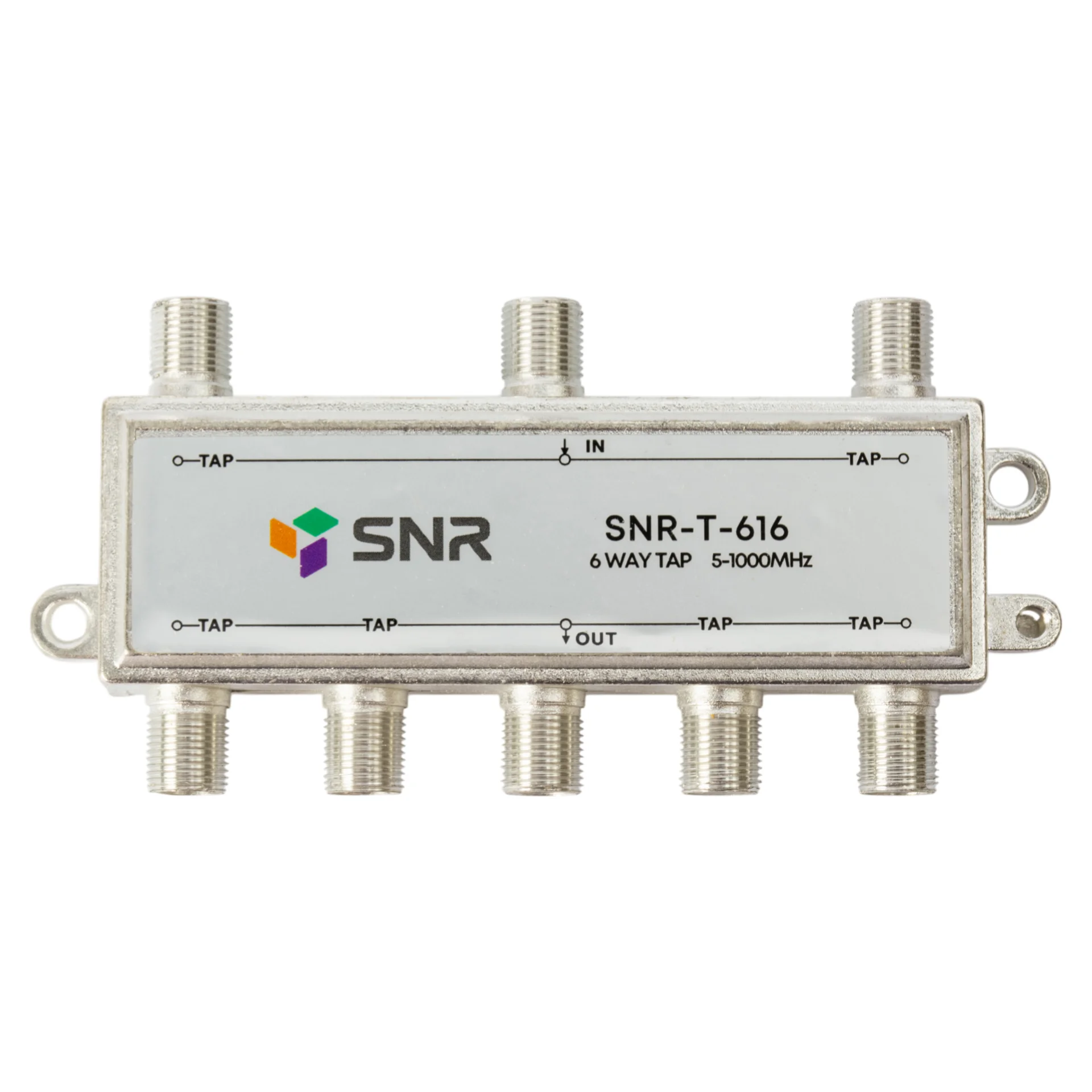 Ответвитель абонентский SNR-T-616, на 6 отводов, вносимое затухание IN-TAP 16dB.