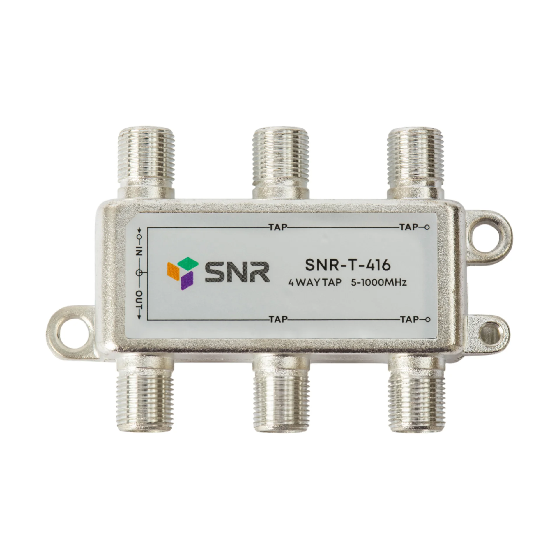 Ответвитель абонентский SNR-T-416, на 4 отвода, вносимое затухание IN-TAP 16dB.