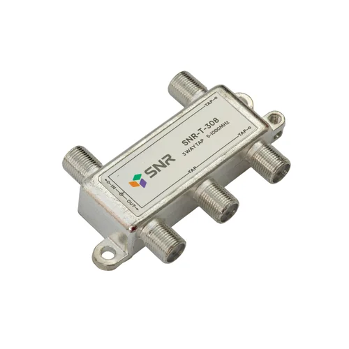 Ответвитель абонентский SNR-T-308 на 3 отвода, вносимое затухание IN-TAP 8dB.