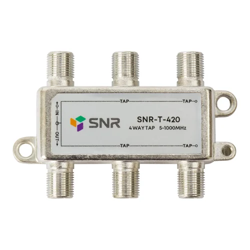 Ответвитель абонентский SNR-T-420, на 4 отвода, вносимое затухание IN-TAP 20dB.