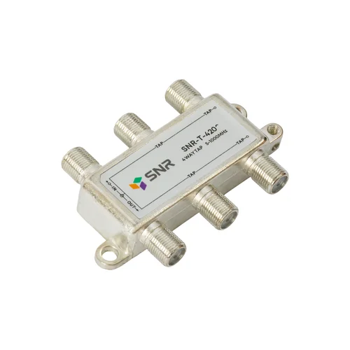 Ответвитель абонентский SNR-T-420, на 4 отвода, вносимое затухание IN-TAP 20dB.