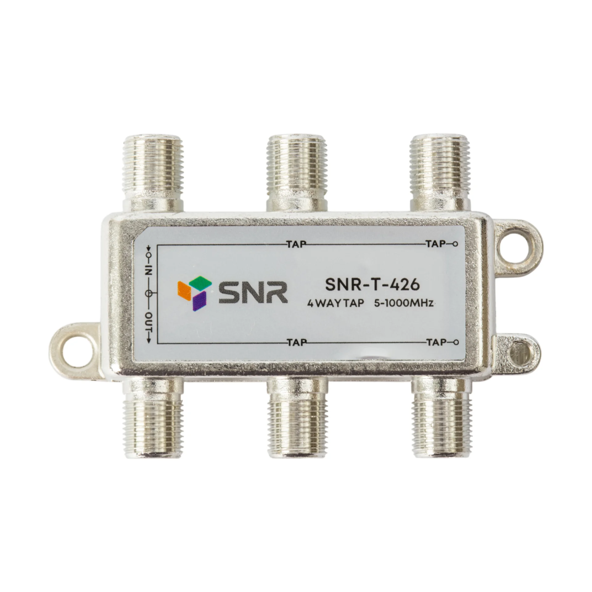 Ответвитель абонентский SNR-T-426, на 4 отвода, вносимое затухание IN-TAP 26dB.