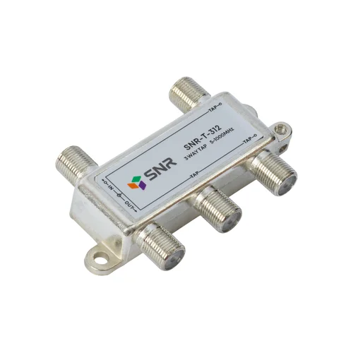 Ответвитель абонентский SNR-T-312 на 3 отвода, вносимое затухание IN-TAP 12dB.