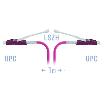 Патчкорд оптический LC/UPC-LC/UPC MM (OM4) Duplex (HD) 1 метр, 2мм