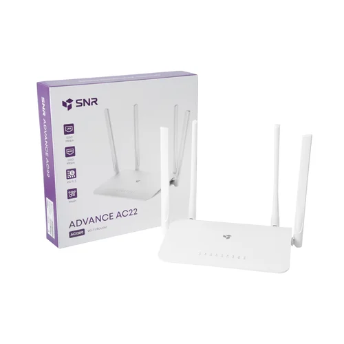 Wi-Fi роутер SNR ADVANCE AC22, 802.11a/b/g/n, 802.11ac Wave 2, 5xGE RJ45