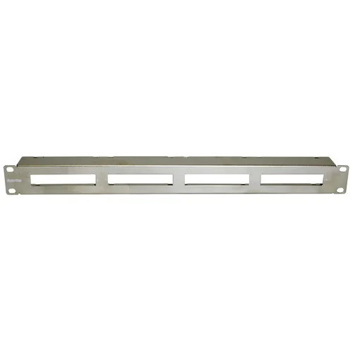 Патч-панель 19" для претерминированных медных и оптических кассет, 4 слота под кассеты, 1U