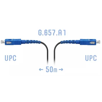 Патчкорд оптический SC/UPC, кабель BO-FTTH-F-1, 50 метров