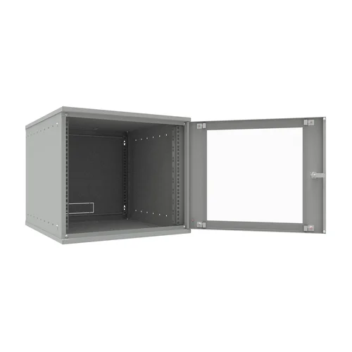 Шкаф телекоммуникационный настенный 9U, 523х600х465мм серия LITE (стеклянная дверь)