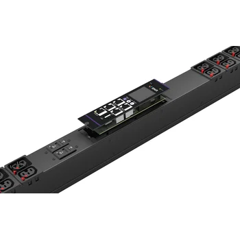 Блок розеток с функцией измерения каждой розетки серии SNR тип B выход 21*C13/19L и 21*C13L с фиксаторами вход 32A IEC60309 (1P+N+E)