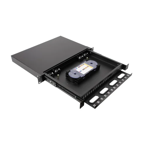 Кросс оптический 19" (ШКОС) на 24 порта SC/LC, выдвижной, 1U, черный