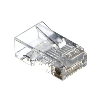 Коннектор RJ-45 (8p8c) cat.5е со сквозным отверстием EZNetko plug (8p8c) cat.5е неэкранированный