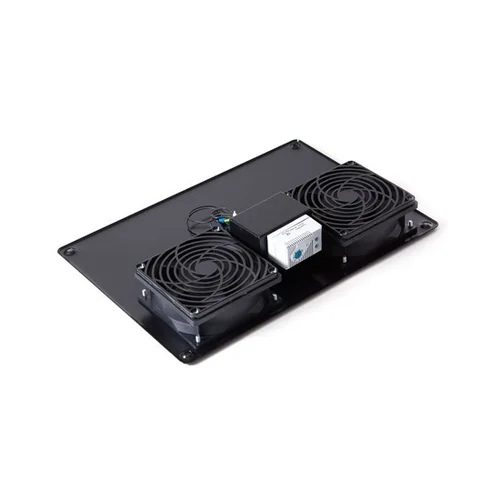 Вентиляторная панель LANsens с термостатом, 2 вентилятора х 12см, шнур питания с вилкой Schuko