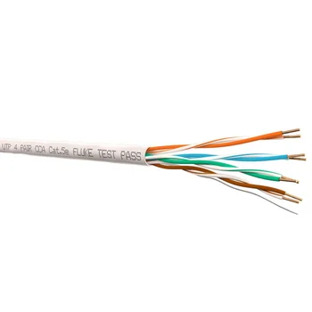 Кабель UTP4 cat.5e, одножильный, 305м, CCA,серый.