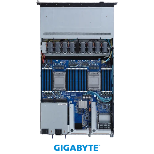 Платформа Gigabyte 1U R182-N20, До двух процессоров Intel Xeon Scalable Gen3, DDR4, 10x2,5" SATA/SAS/Gen4 NVMe, 2x1000Base-T
