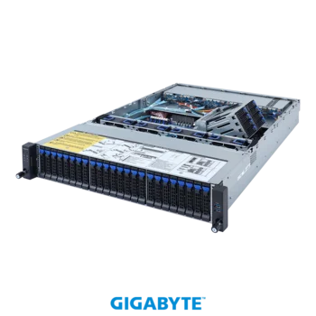 Платформа Gigabyte 2U R262-ZA0, Один процессор AMD EPYC 7003, DDR4, 40x2,5" SATA/SAS, 2x2,5 U2, 2x1000Base-T