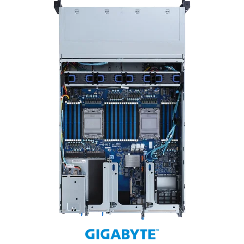 Платформа Gigabyte 2U R282-2O0, До двух процессоров Intel Xeon Scalable Gen3, DDR4, 24x2,5" HDD SATA/SAS, 2x1000Base-T