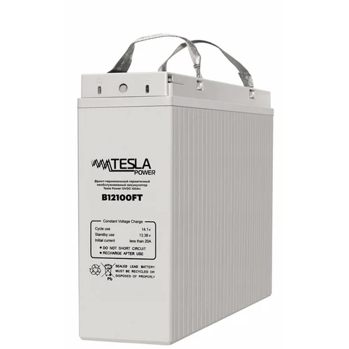 Фронт-терминальный герметичный необслуживаемый аккумулятор Tesla Power 12VDC 100Ач