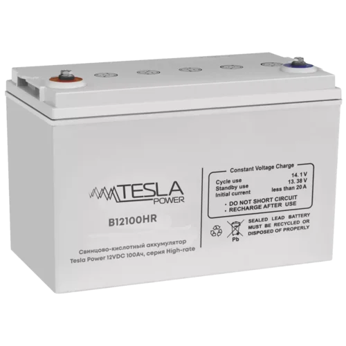 Свинцово-кислотный аккумулятор Tesla Power 12VDC 100Ач, серия High-rate