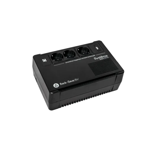 ИБП Back-Save BV Systeme Electric 400 ВА, автоматическая регулировка напряжения, 3 розетки Schuko, 230 В, 1 USB Type-A