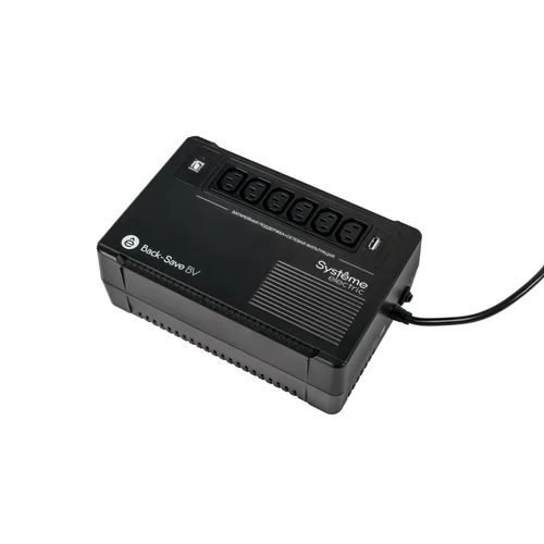 ИБП Back-Save BV Systeme Electric 600 ВА, автоматическая регулировка напряжения, 6 розеток С13, 230 В, 1 USB Type-A