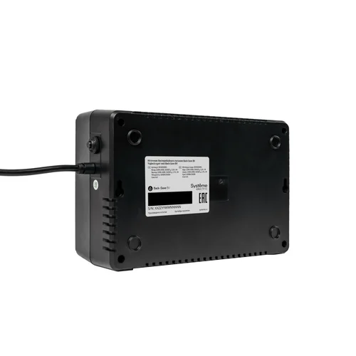 ИБП Back-Save BV Systeme Electric 600 ВА, автоматическая регулировка напряжения, 3 розетки Schuko, 230 В, 1 USB Type-A