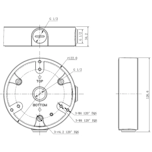 Монтажная коробка DH-PFA137 для купольных видеокамер DAHUA