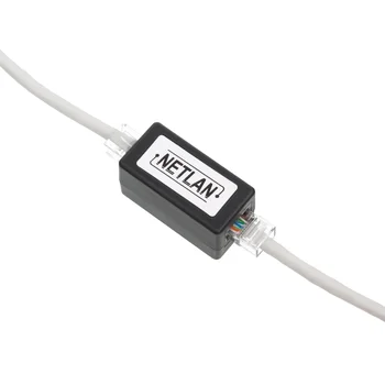 Кабельный соединитель NETLAN RJ45-RJ45 (8P8C), Кат.5e (Класс D), 100МГц, неэкранированный, черный, уп-ка 10шт.