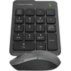 Числовой блок + мышь A4Tech Fstyler FG1600C Air клав:серый мышь:серый/черный USB беспроводная slim (FG1600C)