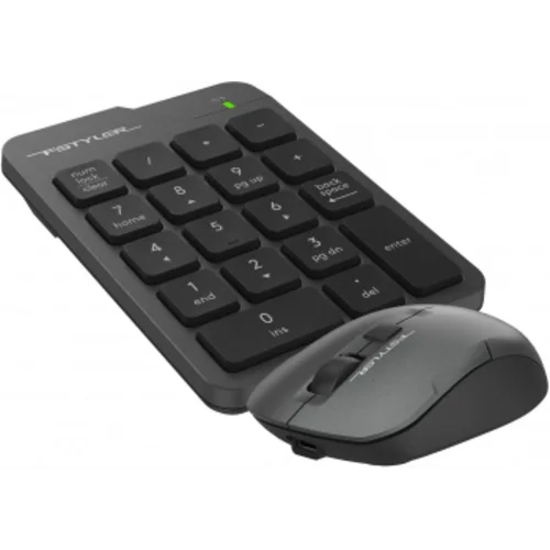 Числовой блок + мышь A4Tech Fstyler FG1600C Air клав:серый мышь:серый/черный USB беспроводная slim (FG1600C)