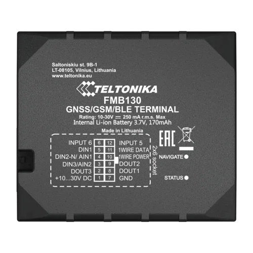 FMB130 GPS контроллер местонахождения и состояния транспорта