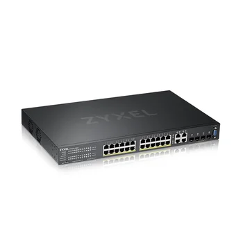 Коммутатор ZYXEL NebulaFlex Pro GS2220-28HP Hybrid L2 PoE+ switch , rack 19 ", 24xGE PoE+, 4xCombo (SFP / RJ-45), budget 375 W, standalone / cloud man