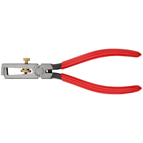 Стриппер для одно/много/тонкожил. кабеля, зачистка: d 5 мм (10 мм², AWG 7), пружина, L-160 мм, c регулировкой, чёрн., 1-к ручки KN-1101160