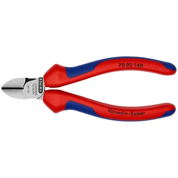 Бокорезы, рез: провол. мягк. d 4 мм, средн. d 2.5 мм, твёрд. d 1.8 мм, L-140 мм, 62 HRC, чёрн., 2-к ручки KN-7002140