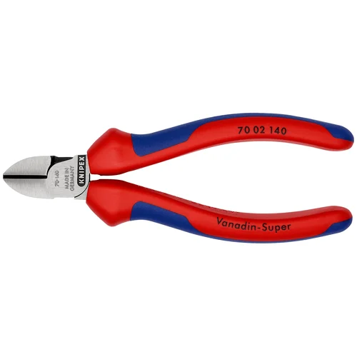 Бокорезы, рез: провол. мягк. d 4 мм, средн. d 2.5 мм, твёрд. d 1.8 мм, L-140 мм, 62 HRC, чёрн., 2-к ручки KN-7002140