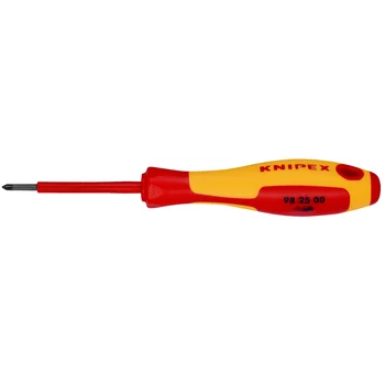 Отвёртка VDE Pozidriv PZ0, длина стержня 60 мм, L-162 мм, диэлектрическая, 2-компонентная рукоятка KN-982500