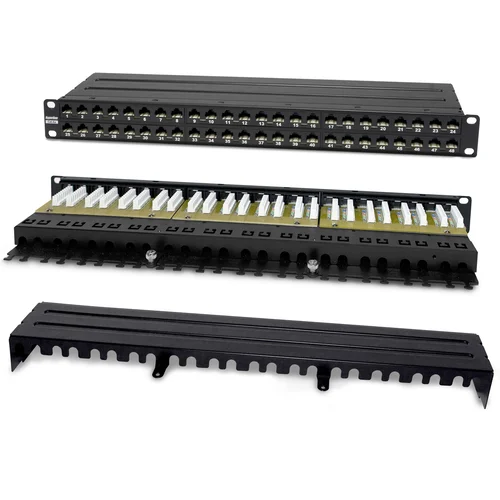 Патч-панель высокой плотности 19", 1U, 48 портов RJ-45, неэкранированная, категория 6A, Dual IDC