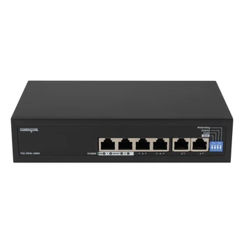 Неуправляемый 4 портовый PoE коммутатор PUS-2T04L-60RM с возможностью установки в стойку