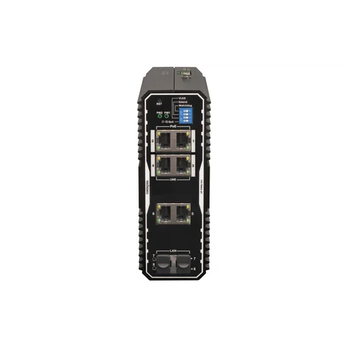 Неуправляемый промышленный 4 портовый PoE коммутатор POWERTONE PUS-TS04GL-BTi c 4 портами до 90Вт