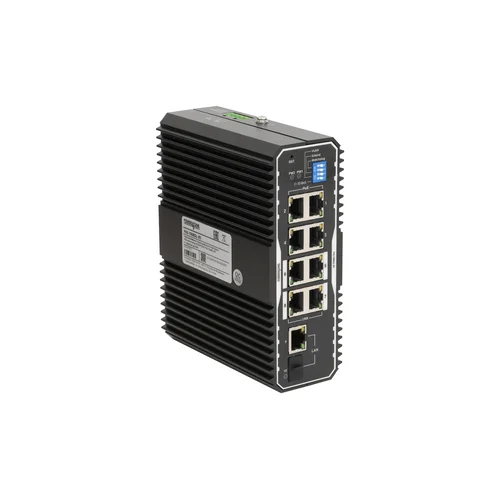 Неуправляемый промышленный 8 портовый PoE коммутатор POWERTONE PUS-TS08GL-BTi c 4 портами до 90Вт