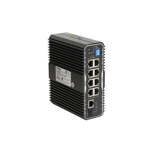 Неуправляемый промышленный 8 портовый PoE коммутатор POWERTONE PUS-TS08GL-i