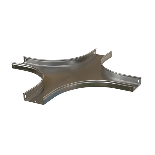 Ответвитель X-образный горизонтальный плавный 50x50 R100-0,8 мм