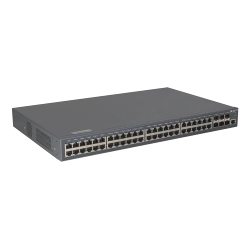 Управляемый PoE коммутатор уровня 3 BDCOM S2900-48P6X, 48x 10/100/1000Base-T PoE 802.3af/at до 740W, 6x 1/10GE SFP+, 220VAC + 44-57VDC