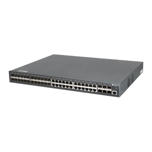 Управляемый коммутатор уровня 3 BDCOM S3900-48M6X, 24x10/100/1000Base-T, 24x100/1000Base-X SFP, 6x1/10GE SFP+, Hot Swap БП 1+1, в комплекте 1x PSU AC