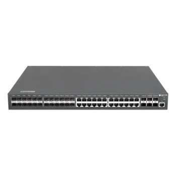 Управляемый коммутатор уровня 3 BDCOM S3900-48M6X, 24x10/100/1000Base-T, 24x100/1000Base-X SFP, 6x1/10GE SFP+, Hot Swap БП 1+1, в комплекте 1x PSU AC