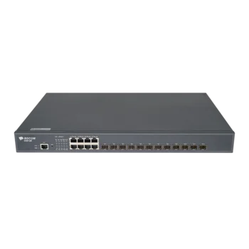 Управляемый коммутатор уровня 3 BDCOM S5612E-2AC, 8x 10/100/1000Base-T, 12x 1/10GE SFP+, 2 встроенных блока питания ~220V AC