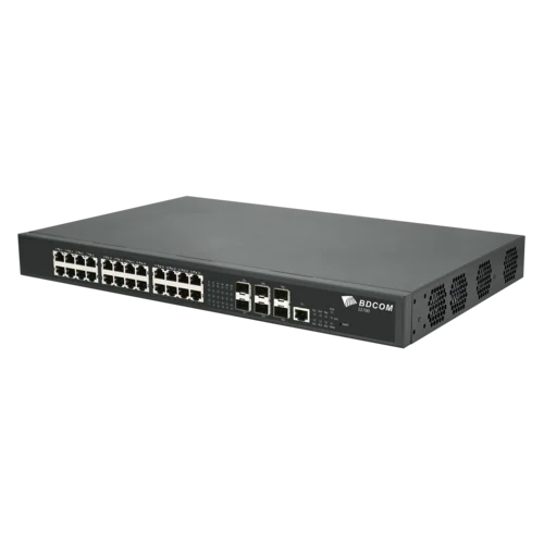 Управляемый коммутатор уровня 3 BDCOM S5700-24EP6X, 8x 2.5GBASE-Т PoE 802.3af/at/bt, 16x 2.5GBASE-Т PoE 802.3af/at, бюджет PoE до 740W, 6x 1/10GE SFP+